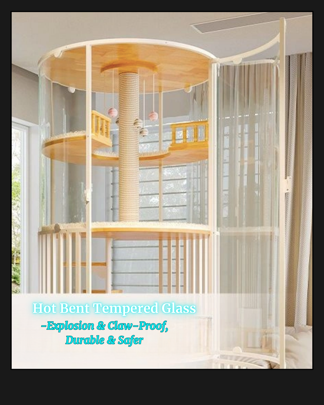 Luxury 360° Cat Villa & "Keep-6" Watch Tower – Ultimate Cat Paradise