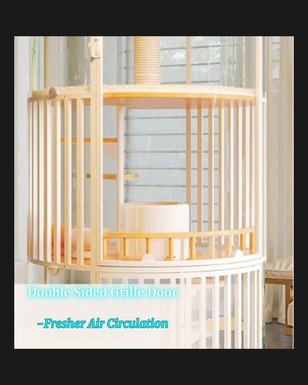 Luxury 360° Cat Villa & "Keep-6" Watch Tower – Ultimate Cat Paradise