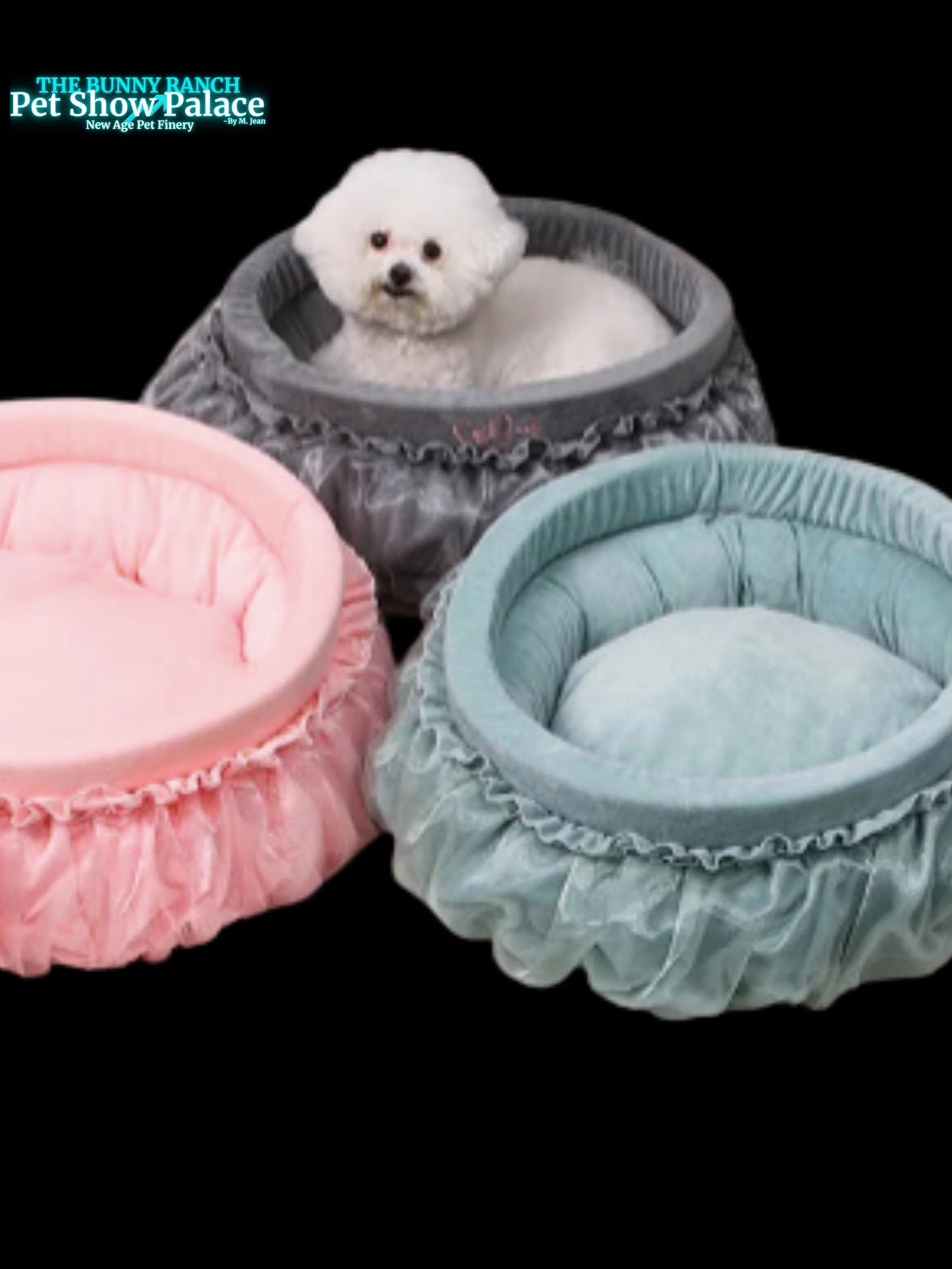 Luxury Calming Lace Dog & Cat Bed – Soft Sustainable Washable Non-Slip Pet Sofa
