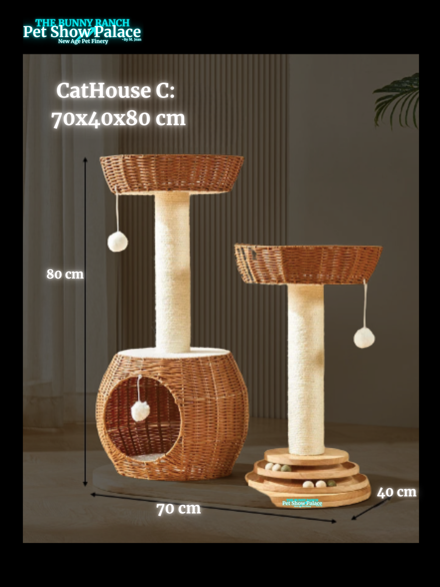 Cat Climbing Detachable and Washable with Cloth Cushion Rattan Cat Tree Scratch Post Jump Platform Weaving Furniture