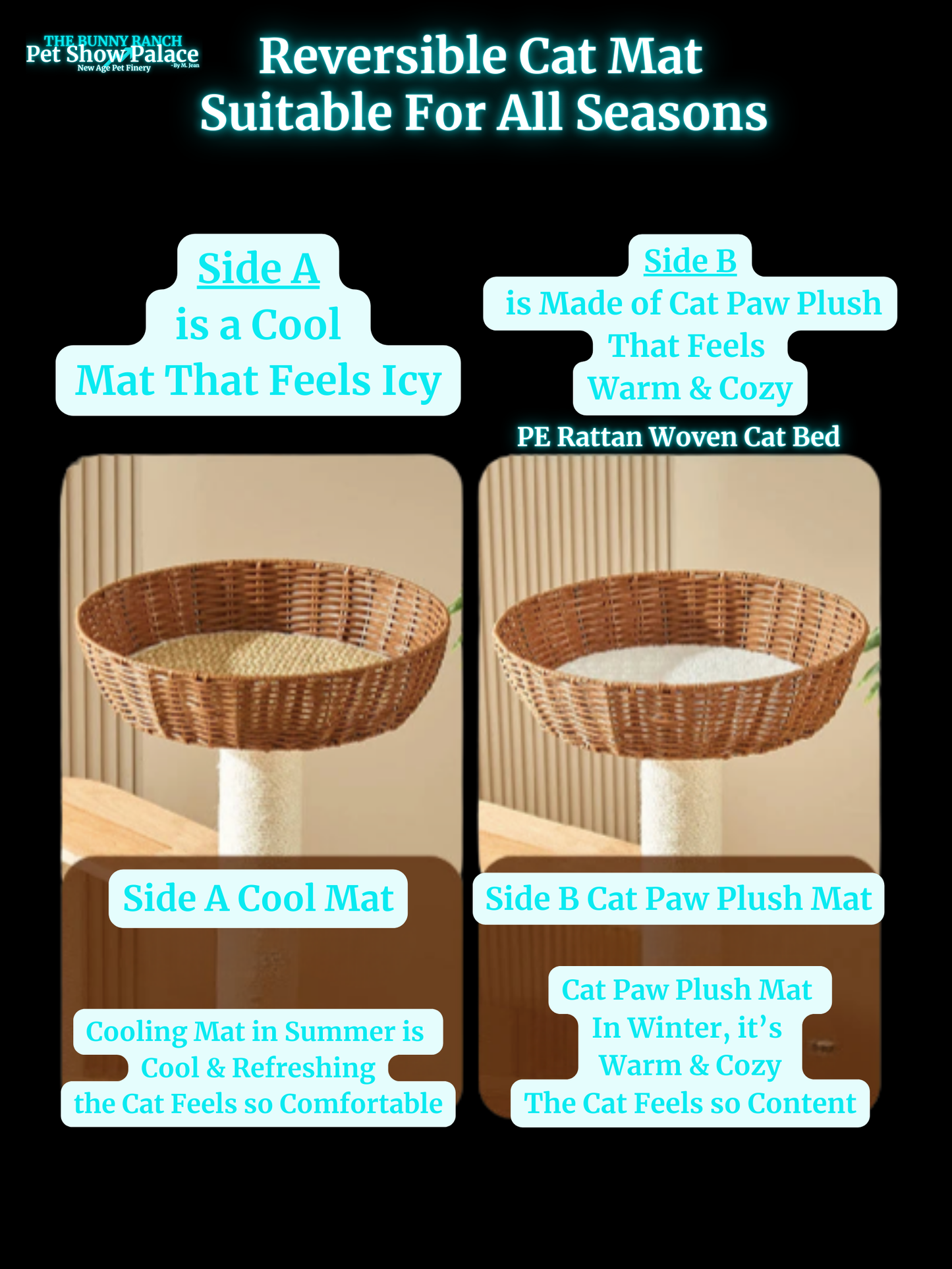 Cat Climbing Detachable and Washable with Cloth Cushion Rattan Cat Tree Scratch Post Jump Platform Weaving Furniture
