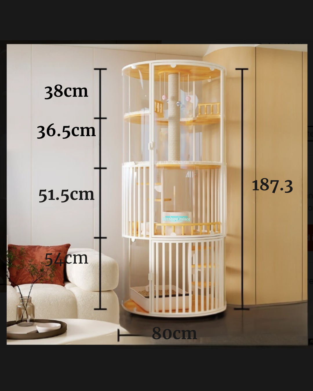 Luxury 360° Cat Villa & "Keep-6" Watch Tower – Ultimate Cat Paradise