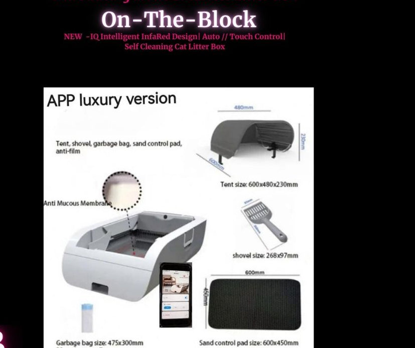 Electric Self-Cleaning Litter Box | Automatic Odor-Control Cat Toilet (Hands-Free, Smart & Sassy)