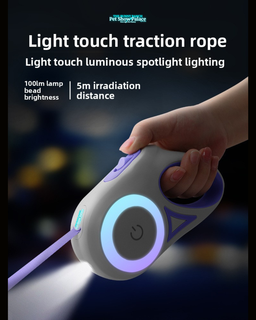 Retractable Glow & Tow Dog Leash ? Reflective LED Retractable Leash for Safe Night Walks, Strong Tangle-Free Pet Leash