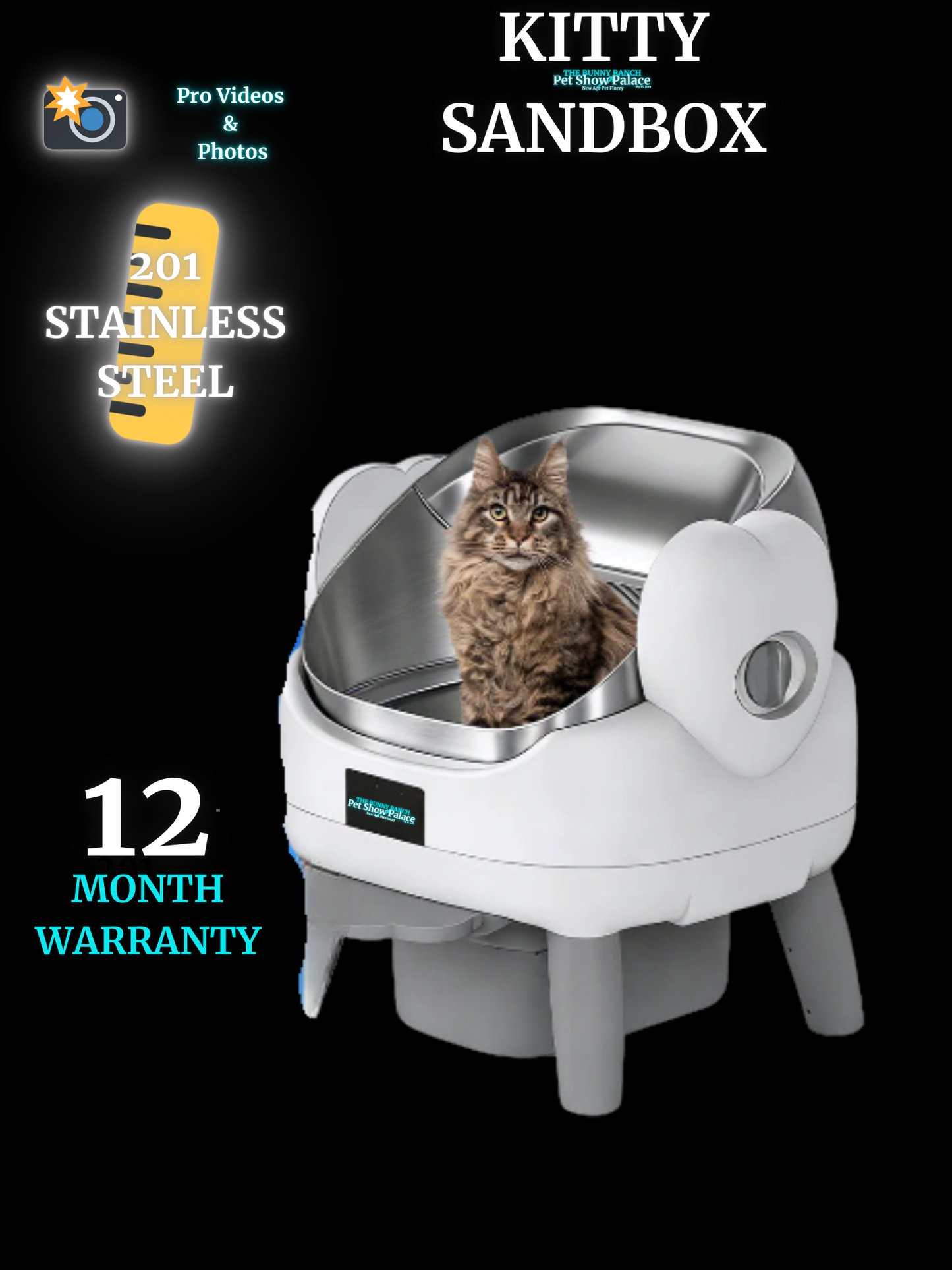 New-Age Self-Cleaning Automatic Litter Box | Smart App Control • Open-Top • Dual Safety Sensors