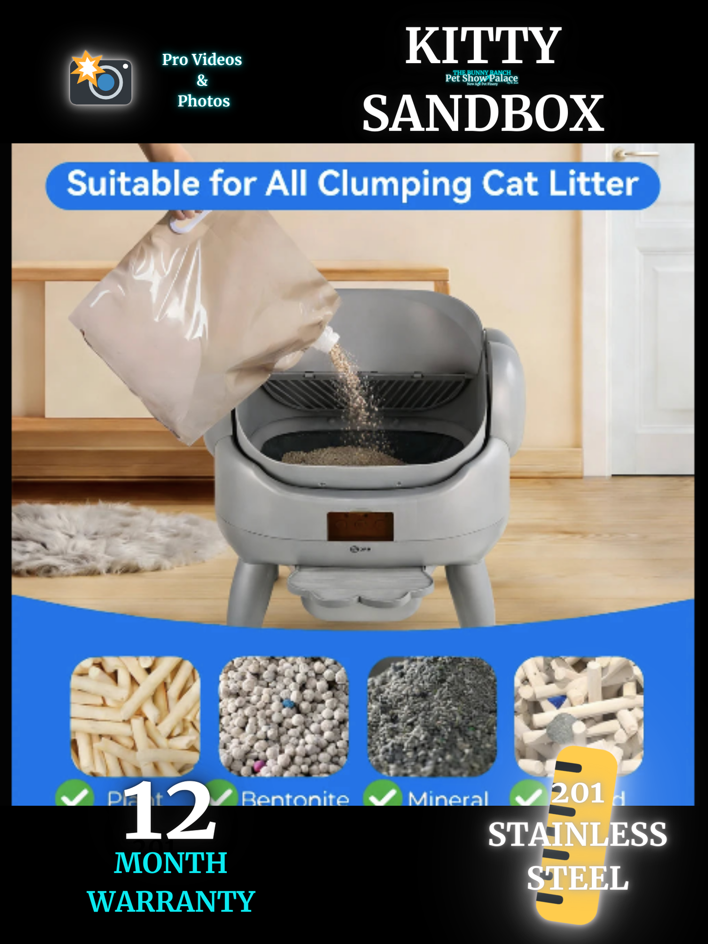 New-Age Self-Cleaning Automatic Litter Box | Smart App Control • Open-Top • Dual Safety Sensors